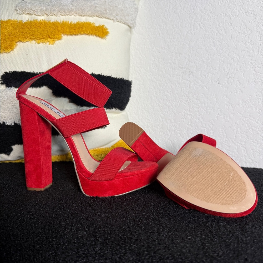 Steve Madden Red Platform Heels